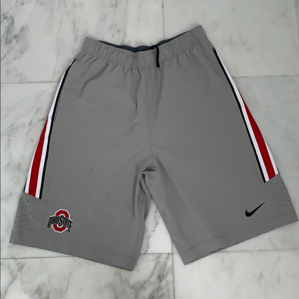 Ohio State Nike Buckeyes stripe workout shorts